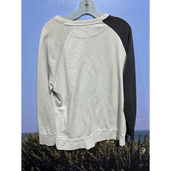 Nike Sweater Men's Large Gray Dri Fit‎ Sweatshirt White Big Swoosh O11 - Picture 3 of 6